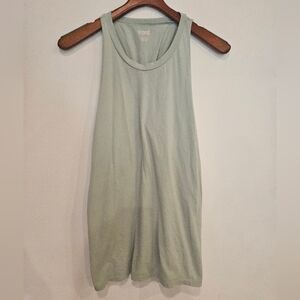 Victoria Secret Pink Full Racerback Tank Top Large Teal